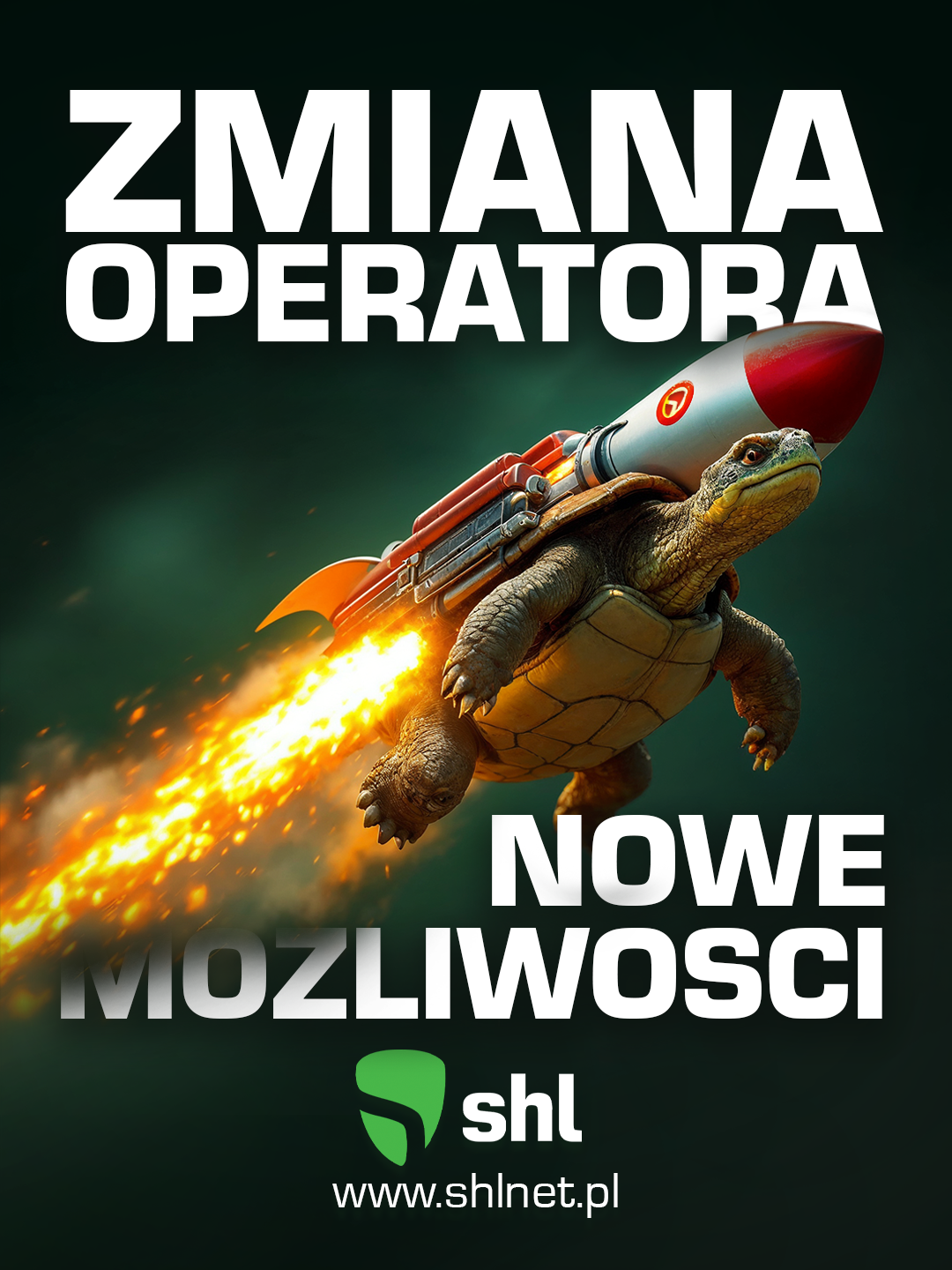 Post — zmiana operatora, żółw